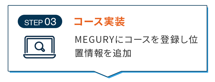 コース実装 MEGURYにコースを登録し位置情報を追加